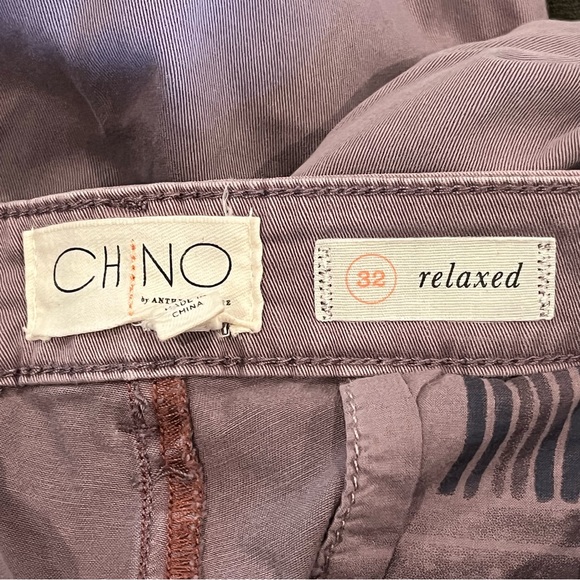 Anthropologie Relaxed Embroidered Chino Pants - Size 32 - Picture 7 of 16